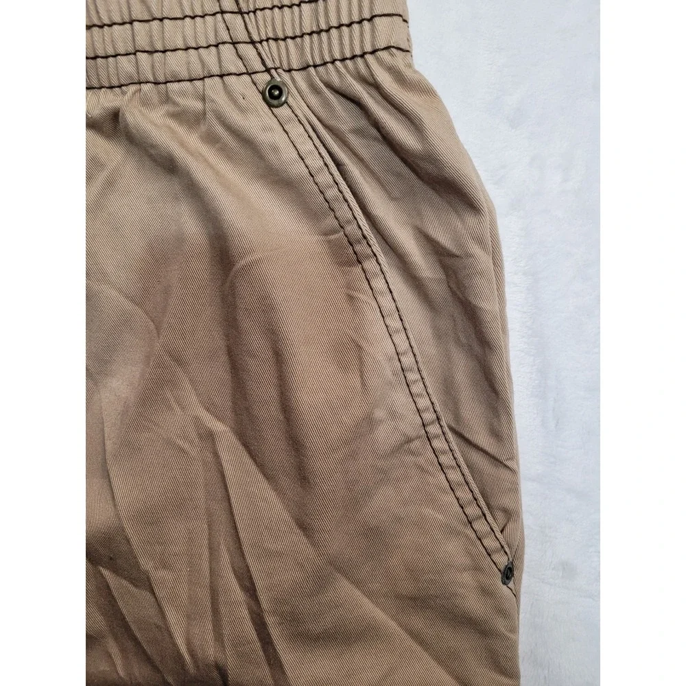 NWT Roaman's Shorts Women 24W Khaki Elastic Waist Cotton Twill Casual Utility